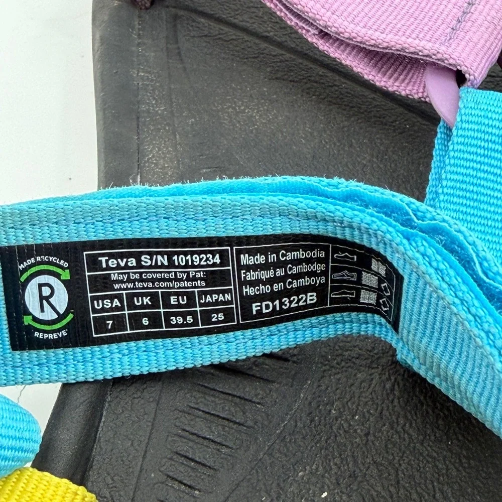 Teva Hurricane XLT2 Multi Color Sport Sandals mens 7 Blue Purple 1019234